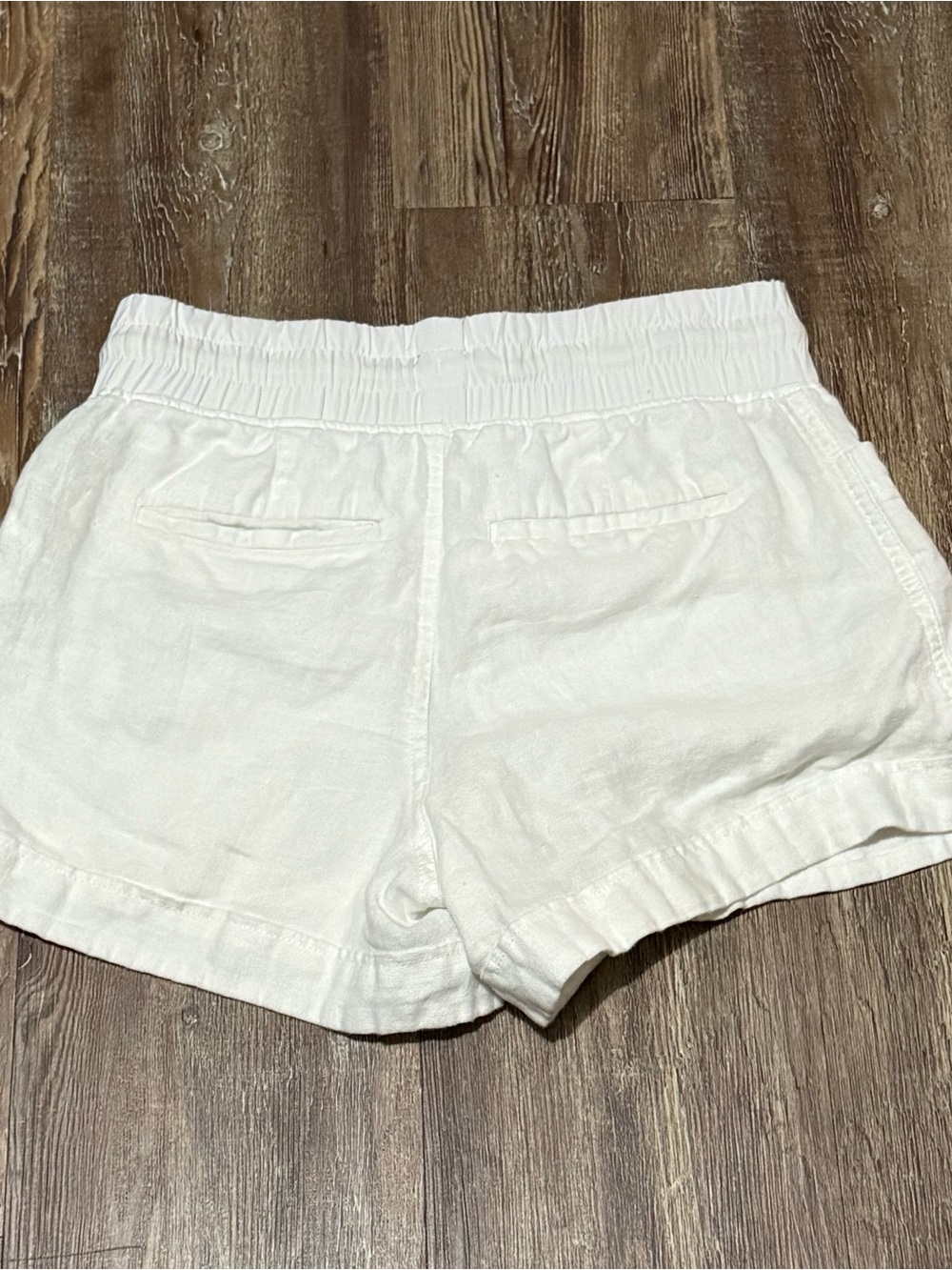 Athleta Cabo Linen 4" Shorts Women's 2 White High Rise Pocket Summer Stretch - Picture 6 of 6